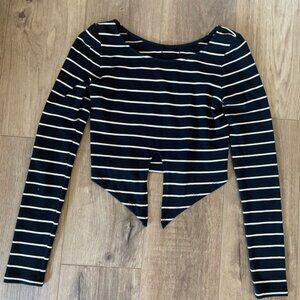 Amuse Society striped cropped top